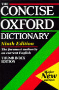 Concise Oxford Dictionary 9th Edition
