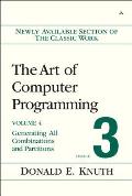 Art of Computer Programming Fascicle 3 Generating all Combinations & Partitions