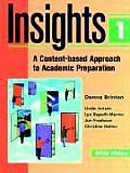 Insights 1 A Content Based Approach to Academic Preparation
