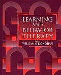 Learning & Behavior Therapy