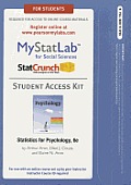 New Mypsychlab With Pearson Etext Standalone Access Card For Statistics For Psychology