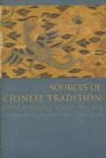 Sources Of Chinese Tradition Volume 1 2nd Edition