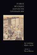 Early Modern Japanese Literature An Anthology 1600 1900
