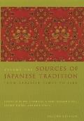 Sources of Japanese Tradition Volume 1 From Earliest Times to 1600