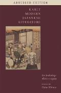 Early Modern Japanese Literature An Anthology 1600 1900
