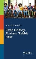 A Study Guide for David Lindsay-Abaire's Rabbit Hole