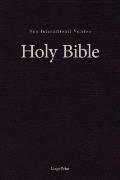 NIV Single Column Pew & Worship Bible Large Print Hardcover Black
