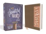 Niv, Beautiful Word Bible, Updated Edition, Peel/Stick Bible Tabs, Leathersoft, Brown/Pink, Red Letter, Comfort Print: 600+ Full-Color Illustrated Ver