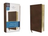 NIV Pocket Thinline Bible Leathersoft Brown Red Letter Comfort Print