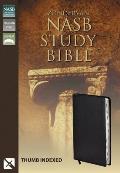 Bible Nasb Study Black Indexed With Gilt