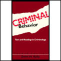 Criminal Behavior Text & Readings In Cri