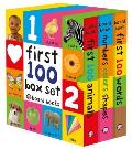 First 100 Boxed Set (3 Small Board Books Without Padded Cover)