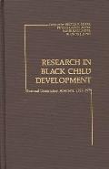 Research in Black Child Development: Doctoral Disseration Abstracts, 1927-1979