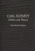 Carl Schmitt: Politics and Theory