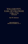 William Pitt, Earl of Chatham, 1708-1778: A Bibliography
