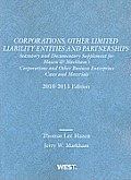 Corporations, Other Limited Liability Entities and Partnerships: Statutory Supplement to Corporations and Other Business Enterprises, 2010-2011