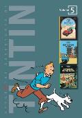 Tintin 3 in1 05 Land of Black Gold Destination Moon & Explorers on the Moon Volumes 15 16 & 17