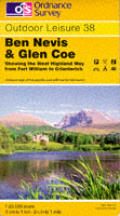 Ben Nevis & Glen Coe West Highland Way from Fort William to Crianlarich Outdoor Leisure Maps