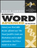 Word 2001 & X Advanced For Macintosh Visual QuickPro Guide