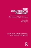 The Eighteenth Century: The Context of English Literature