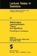 Mathematical Learning Models -- Theory and Algorithms: Proceedings of a Conference