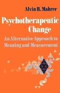 Psychotherapeutic Change: An Alternative Approach to Meaning and Measurement