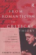 From Romanticism to Critical Theory The Philosophy of German Literary Theory