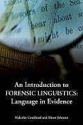 Introduction To Forensic Linguistics Language In Evidence