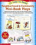 15 Easy To Read Neighbrohood & Community Mini Book Plays