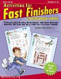 Activities For Fast Finishers Language Arts Grades 4 8