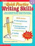 Quick Practice Writing Skills Grades K 1