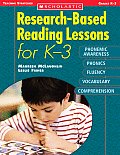 Research Based Reading Lessons for K 3 Phonemic Awareness Phonics Fluency Vocabulary & Comprehension