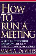 How To Run A Meeting