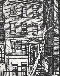 Iconic Greenwich village New York Drawing writing Journal: 44 morton Street Charlie Dougherty Pen & ink Cover drawing