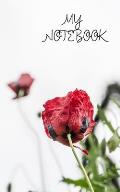 Notebook 13x20: with photos of flowers - photographer Eleftheria Louka