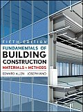 Fundamentals of Building Construction Materials & Methods 5th Edition