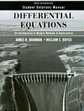 Differential Equations : Introduction To Modern Methods and Applications  - Student Solutions Manual (07 Edition)