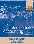 Intermediate Accounting, Working Papers, Volume 2: Ifrs Edition