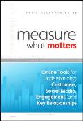 Measure What Matters Online Tools for Understanding Customers Social Media Engagement & Key Relationships