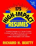 175 High Impact Resumes 1st Edition 1996