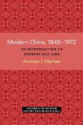 Modern China, 1840-1972: An Introduction to Sources and Research Aids