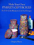 Make Your Own Paisley Gift Boxes Six Full Color Ready to Cut Oval Designs