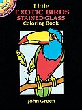 Little Exotic Birds Stained Glass Colori