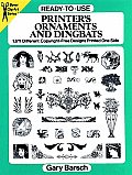 Ready To Use Printers Ornaments & Dingbats 1611 Different Copyright Free Designs Printed One Side