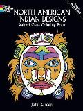 North American Indian Designs Stained Glass Coloring Book