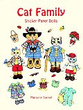 Cat Family Sticker Paper Dolls