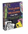 Wizards & Dragons Fun Kit: Stickers, Stencils, Coloring, Tattoos & More! [With 2 Coloring Books and Stickers and 11x17 Glow-In-The-Dark Poster and 6 C