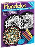 Mandalas Stained Glass Coloring Kit With Colorful Markers & 24 High Quality Vellum Style Sheets Stained Glass