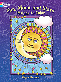 Sun Moon & Stars Designs to Color