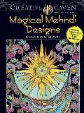 Creative Haven Magical Mehndi Designs Coloring Book Striking Patterns on a Dramatic Black Background